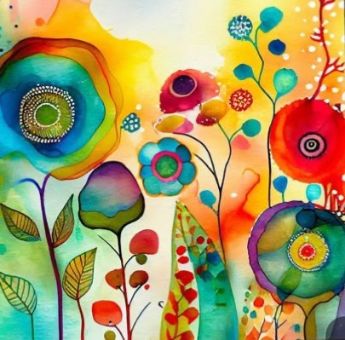 Aquarellblumenbilder Heller