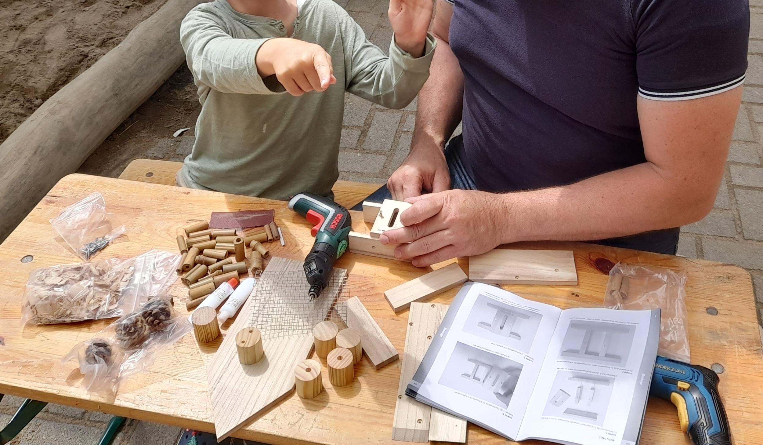 Wir bauen ein Insektenhotel