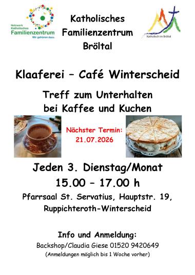 Plakat Klaaferei - Café 2026_07_21