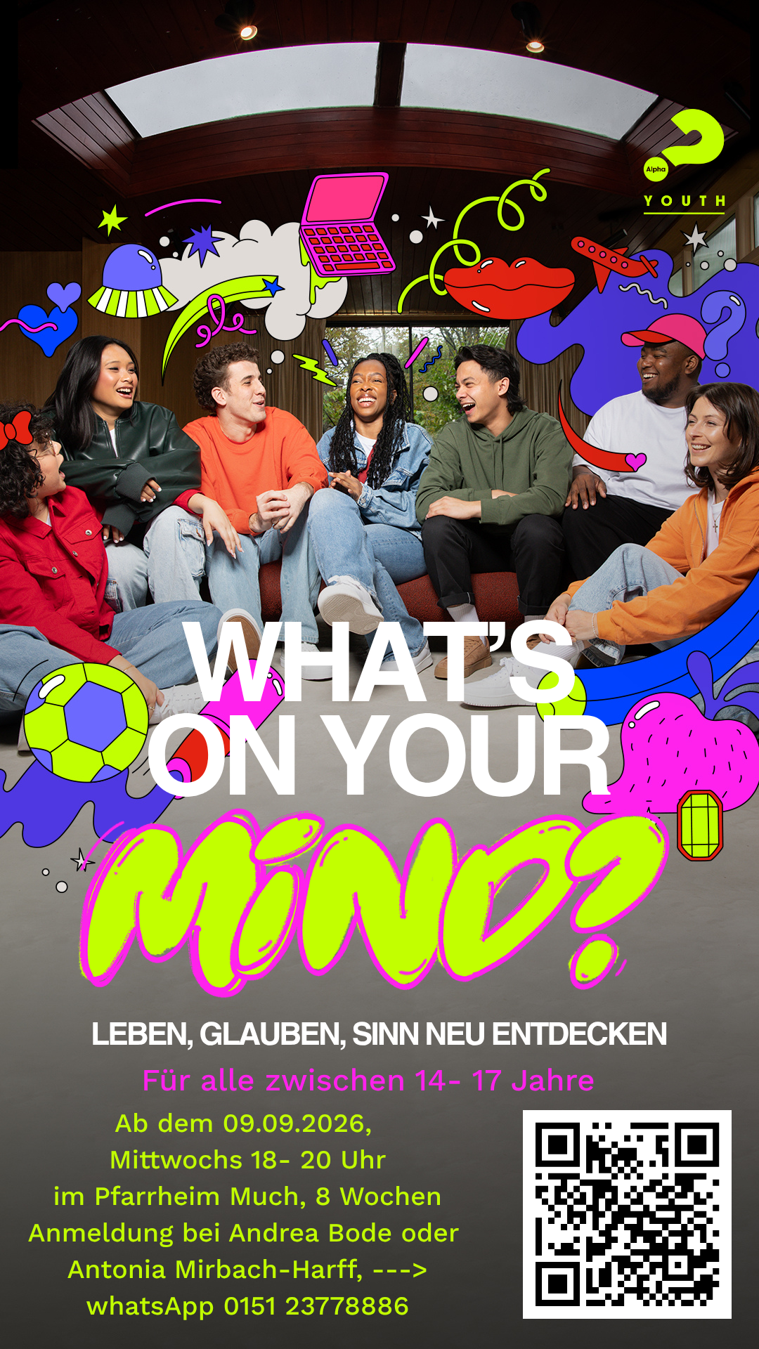 Plakat mit QR